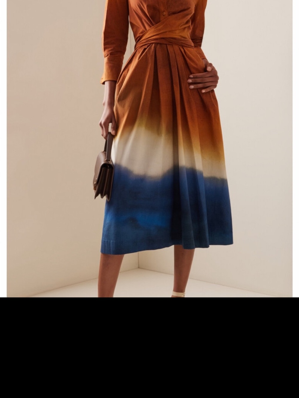 Oscar de la Renta Brown Long Sleeve Dress for Wedding Guest